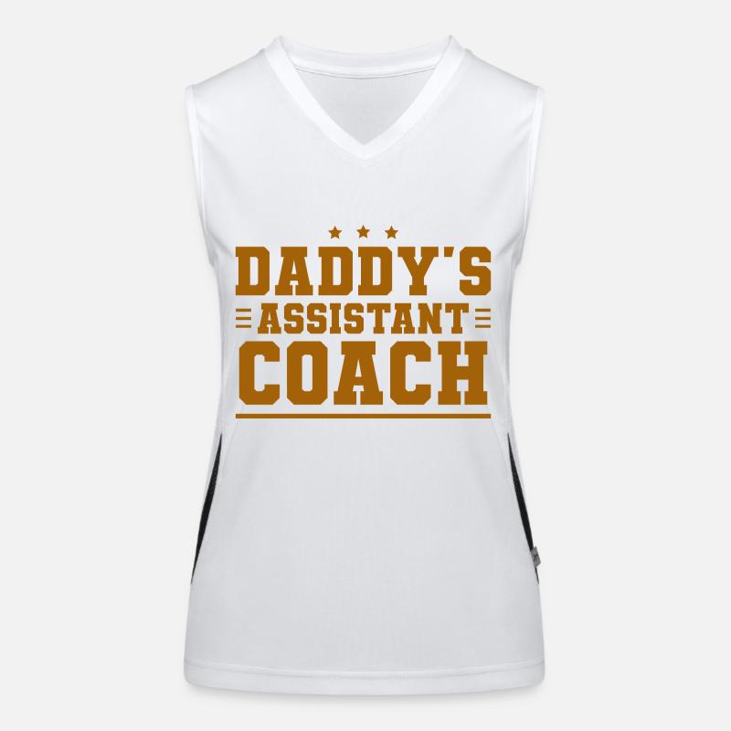 Daddy's Assistant Coach Funktionelles Kontrast-Tank Top für Frauen