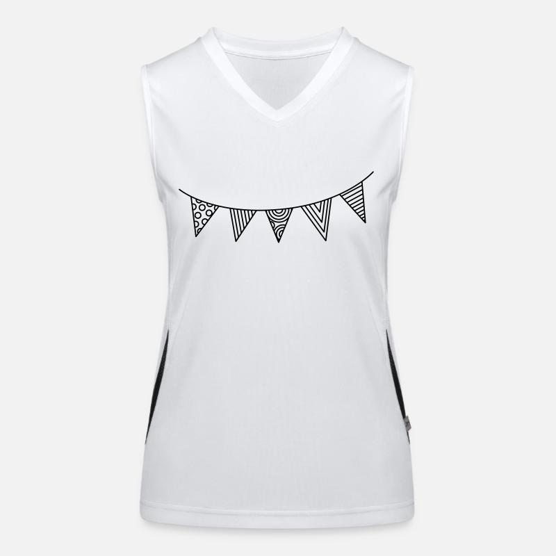 Wimpelkette Funktionelles Kontrast-Tank Top für Frauen