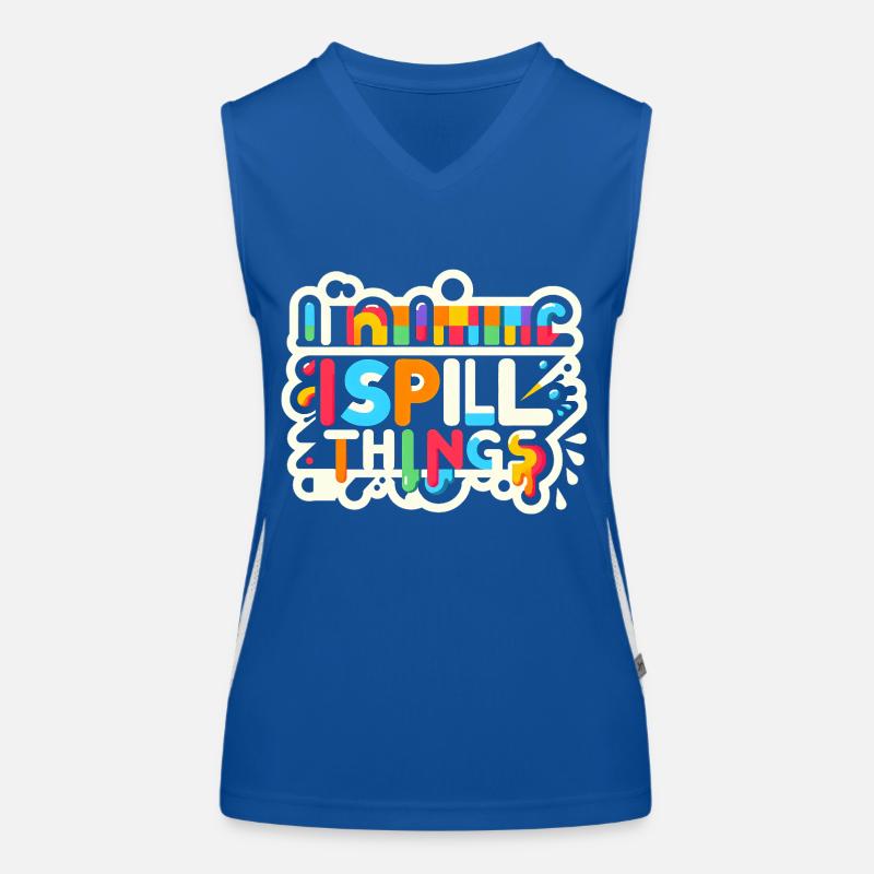 I Spill Things 12 Funktionelles Kontrast-Tank Top für Frauen