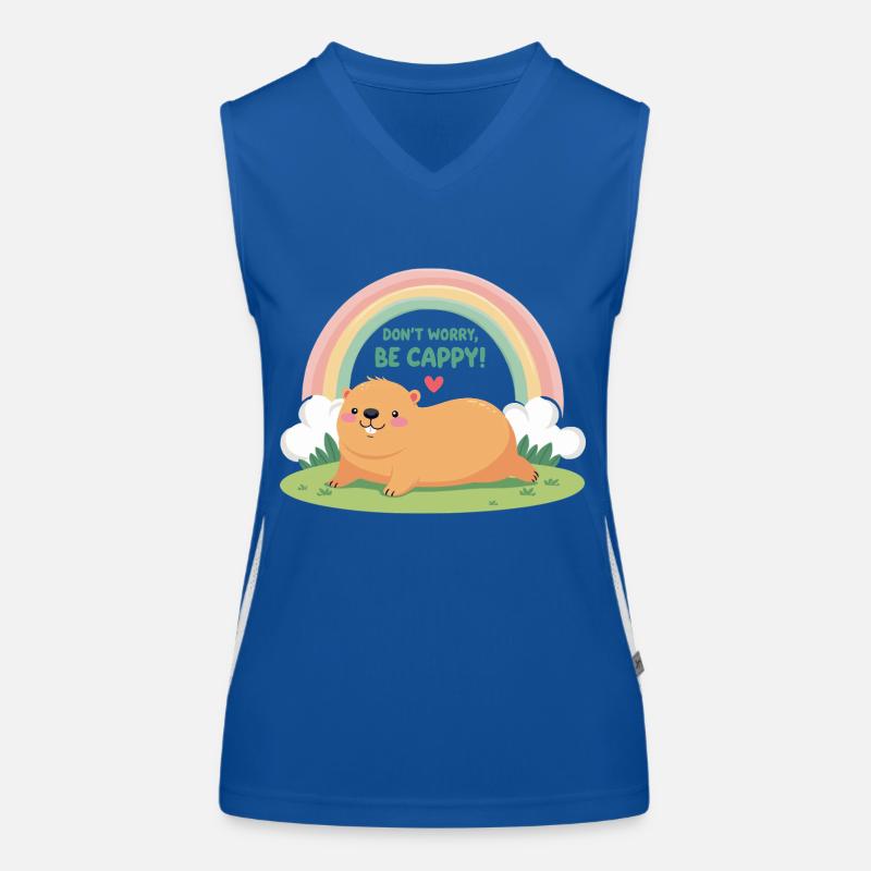 Dont Worry Be Cappy Women's Functional Contrast Tank Top