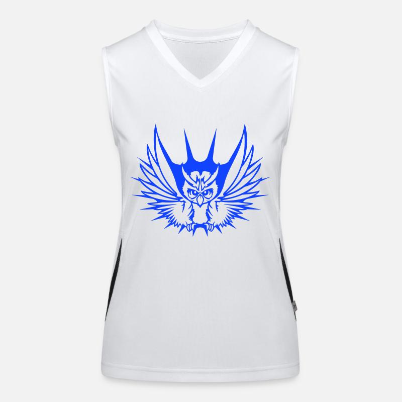 Owl Bird Eagle Owl Night Bird Barn Owl Flying Cool Women's Functional Contrast Tank Top