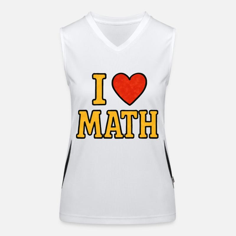I ♥ Math – nerdig und stolz Funktionelles Kontrast-Tank Top für Frauen