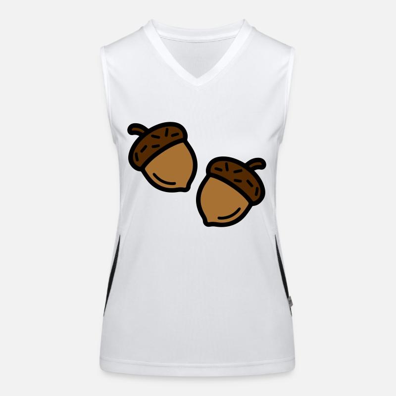 Eichel Herbst Eiche Funktionelles Kontrast-Tank Top für Frauen