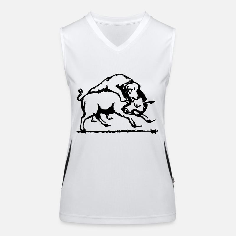 Schafkopf_Simple Funktionelles Kontrast-Tank Top für Frauen