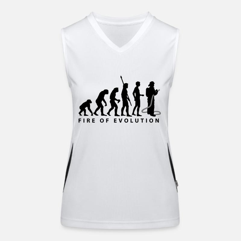 evolution_feuerwehr_2c Funktionelles Kontrast-Tank Top für Frauen