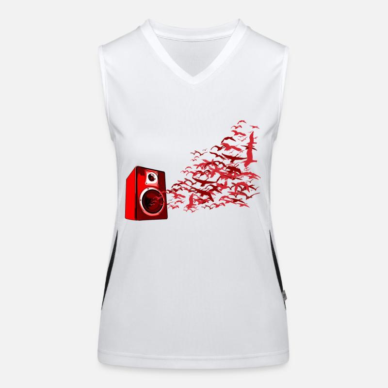 Speaker Birds DJ Women's Functional Contrast Tank Top