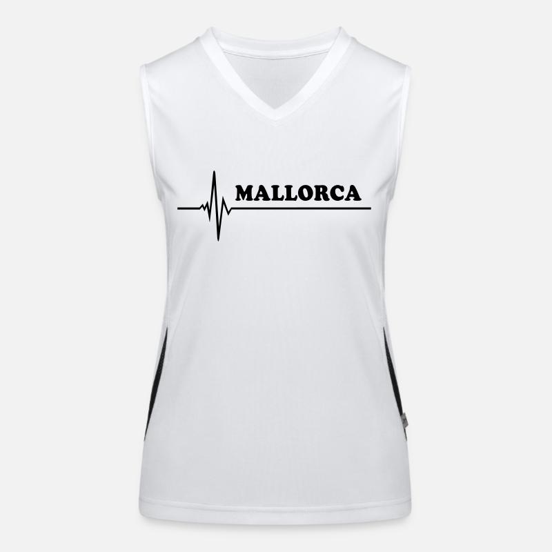 Mallorca Funkcjonalna damska koszulka bez rękawów z kontrastowymi wstawkami