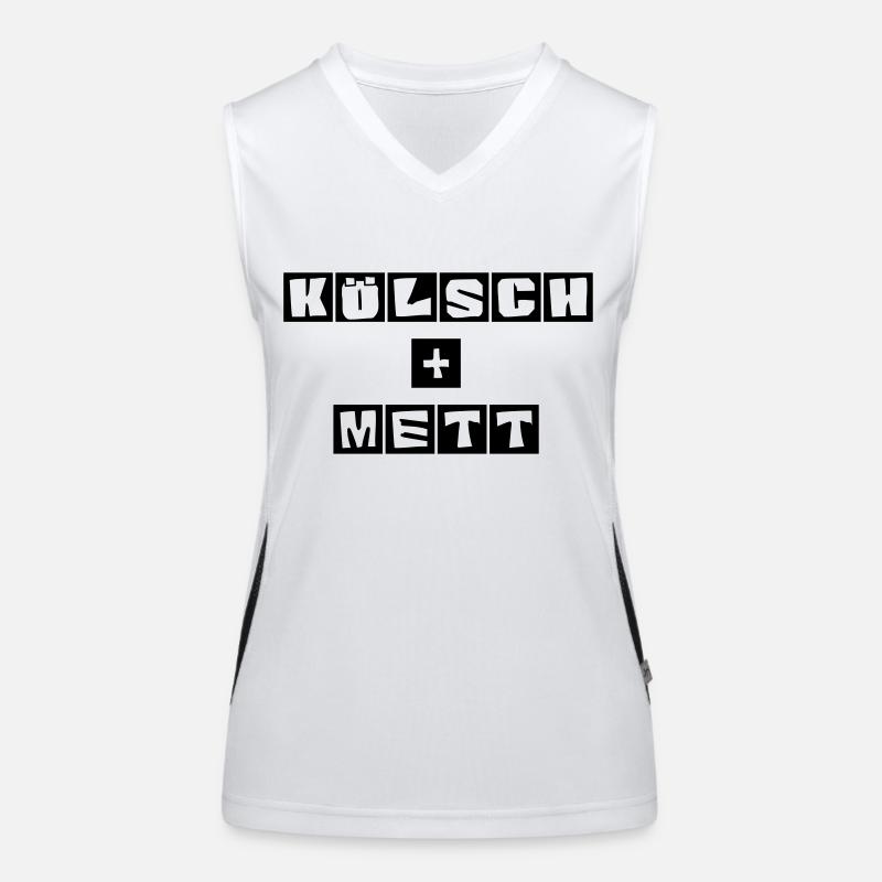 Kölsch und Mett Funktionelles Kontrast-Tank Top für Frauen