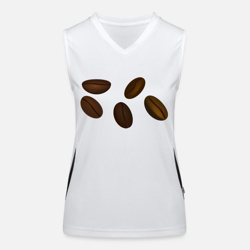 coffee cup beans cafe mug pot kaffee bohnen102 Funktionelles Kontrast-Tank Top für Frauen