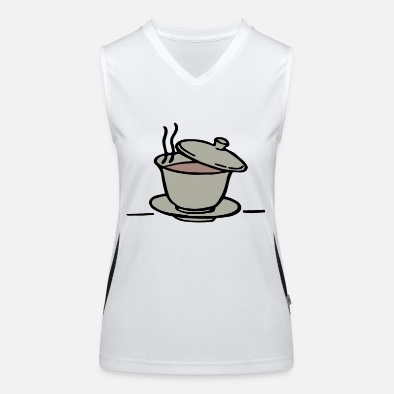 tee tea breakfast fruehstueck kaffee coffee109 Funktionelles Kontrast-Tank Top für Frauen