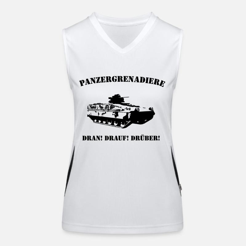 Panzergrenadiere Logo Funktionelles Kontrast-Tank Top für Frauen