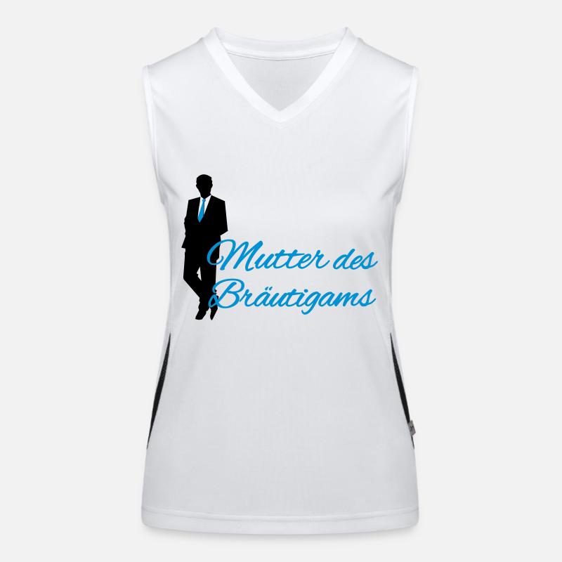 Mutter des Bräutigams Funktionelles Kontrast-Tank Top für Frauen