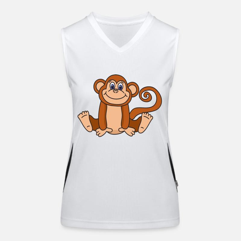 Affe Funktionelles Kontrast-Tank Top für Frauen
