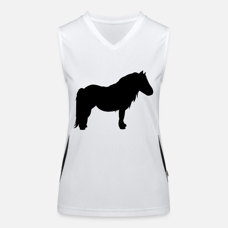 Pony Silhouette Funktionelles Kontrast-Tank Top für Frauen