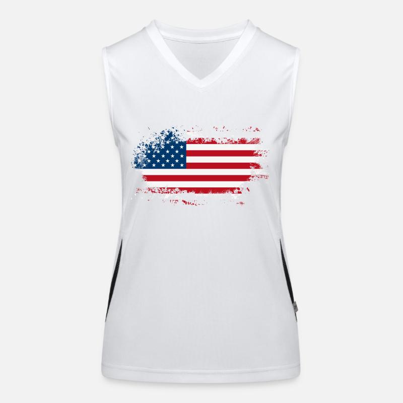 American Flag Women's Functional Contrast Tank Top