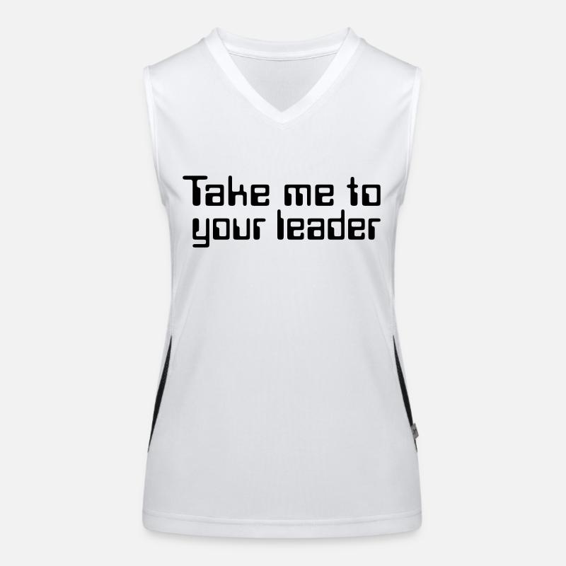 Computer Quotes: Take me to your leader Women's Functional Contrast Tank Top