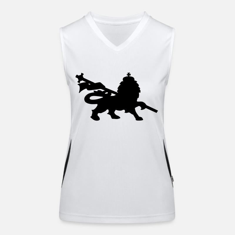 lion rasta dub music king fun symbol Débardeur respirant contrasté Femme