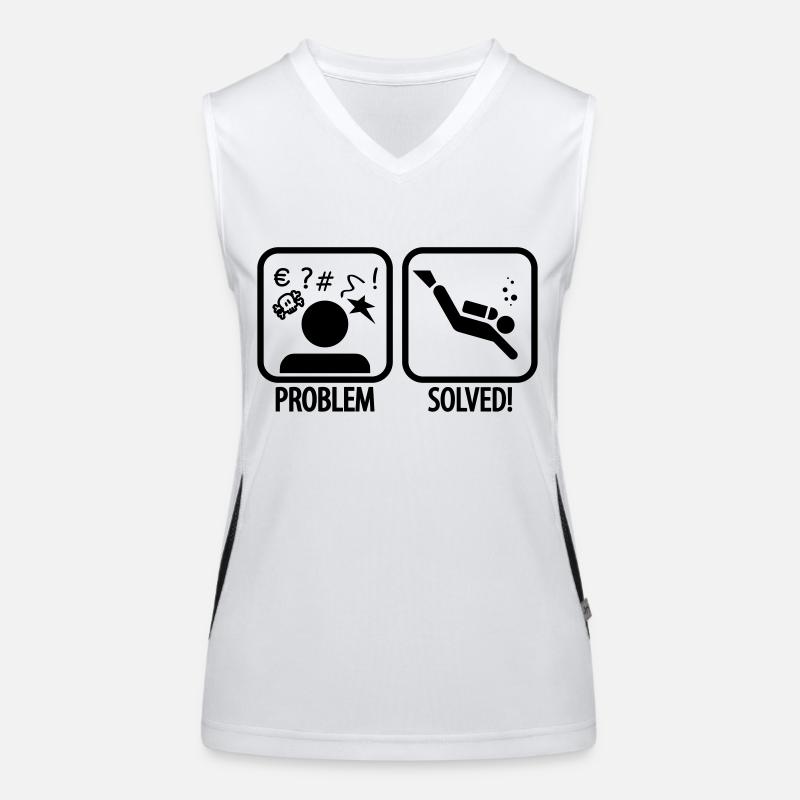 Diving: Problem - Solved! Funktionelles Kontrast-Tank Top für Frauen