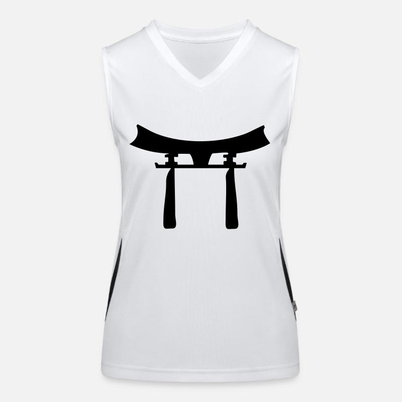 japan_sign Funktionelles Kontrast-Tank Top für Frauen