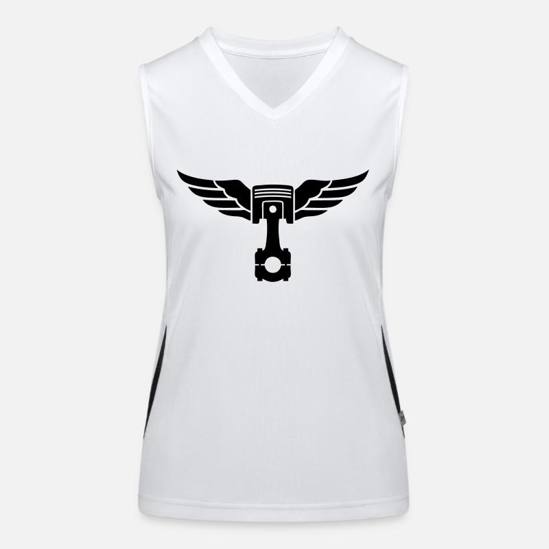 piston et ailes Funktionelles Kontrast-Tank Top für Frauen