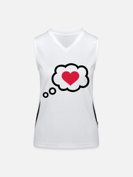 Speech bubble - Women's Functional Contrast Tank Top - white/black - Front