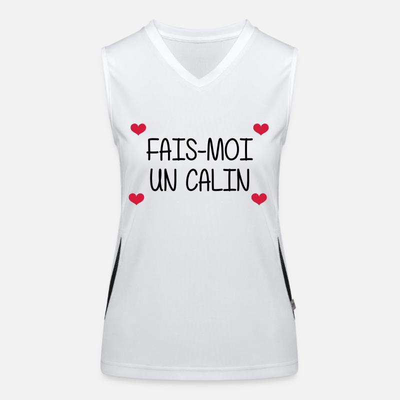 Fais-moi un calin Débardeur respirant contrasté Femme