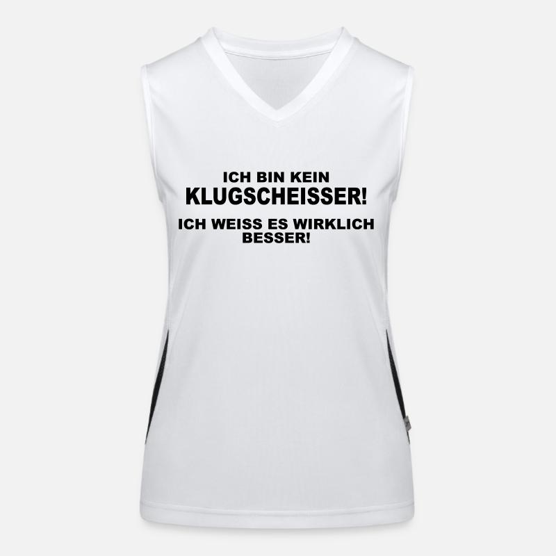 Ich bin kein Klugscheisser! Funktionelles Kontrast-Tank Top für Frauen