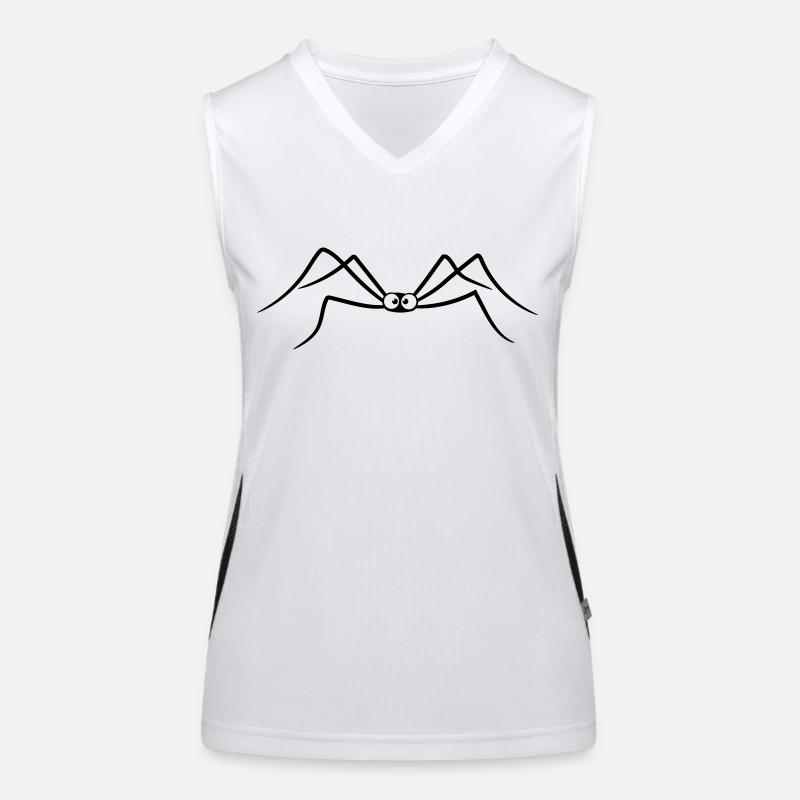 süße kleine spinne comic Funktionelles Kontrast-Tank Top für Frauen