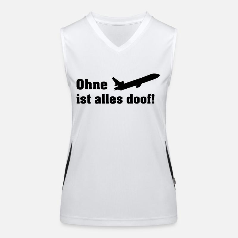 ohne flugzeug Funktionelles Kontrast-Tank Top für Frauen