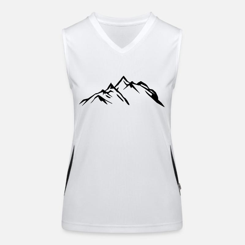 mountains symbol Funktionelles Kontrast-Tank Top für Frauen