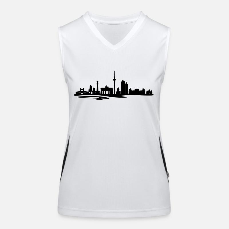 Skyline - Berlin Funktionelles Kontrast-Tank Top für Frauen