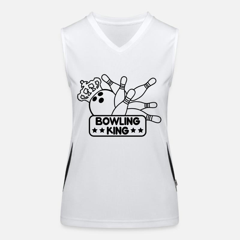 beste krone könig king text feld fläche bowling pi Funktionelles Kontrast-Tank Top für Frauen