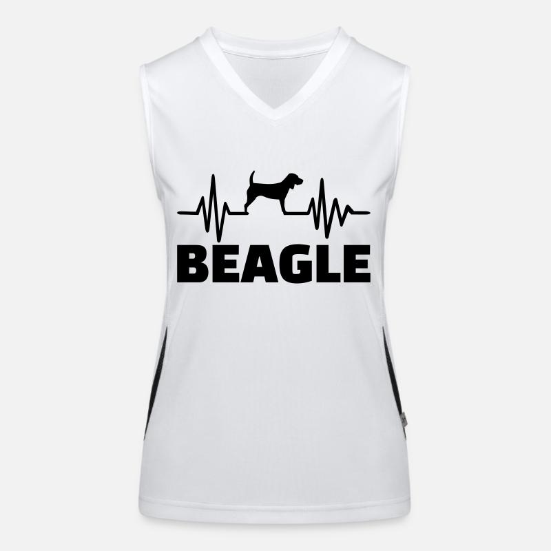 Beagle Funktionelles Kontrast-Tank Top für Frauen