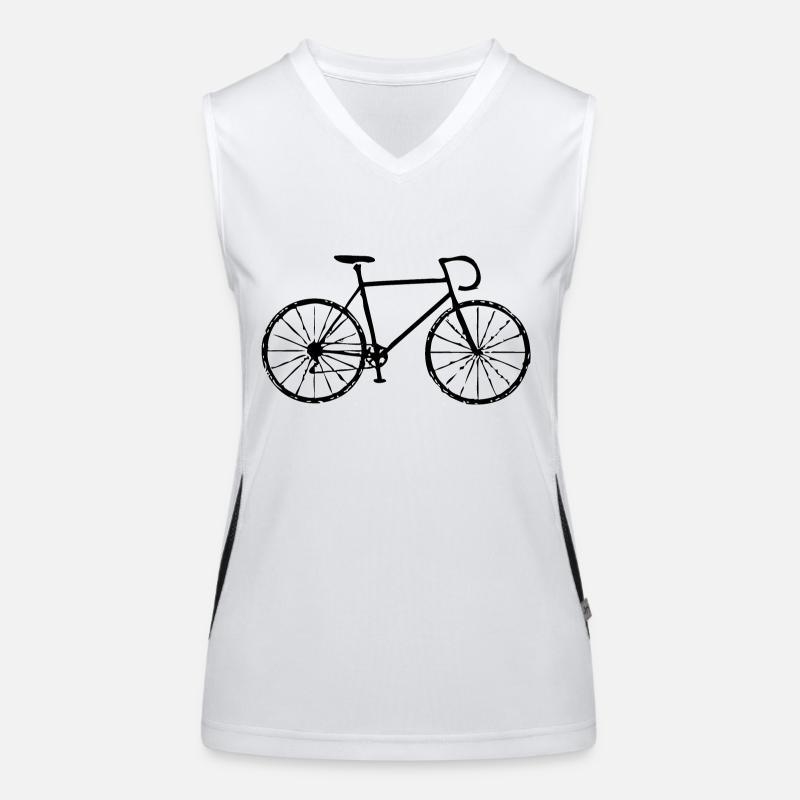 Maillot jaune * Vélo de course * Vélo de course Débardeur respirant contrasté Femme