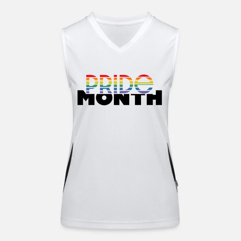 Pride month - Women's Functional Contrast Tank Top - white/black