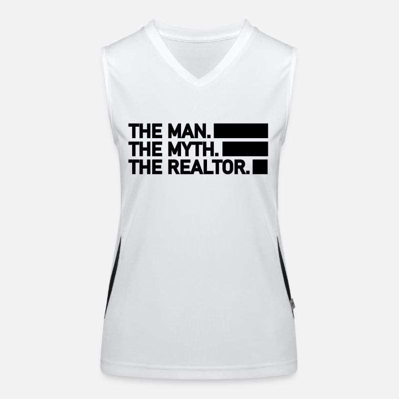 Realtor - Women's Functional Contrast Tank Top - white/black