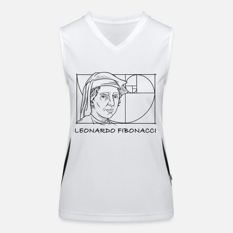 Leonardo Fibonacci Mathematician Math Series Follow Women's Functional Contrast Tank Top