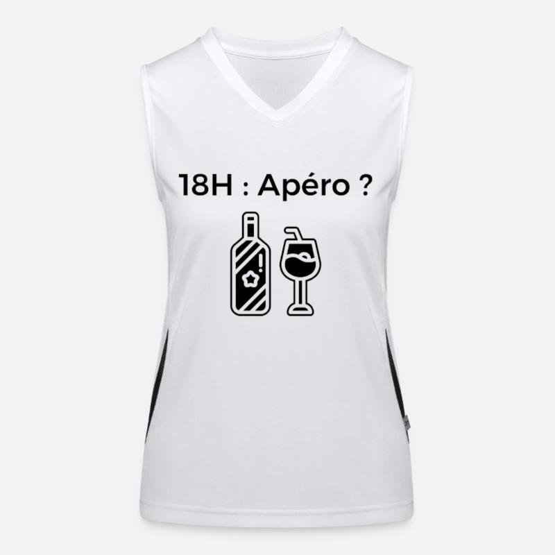 18 Uhr: Aperitif? Funktionelles Kontrast-Tank Top für Frauen