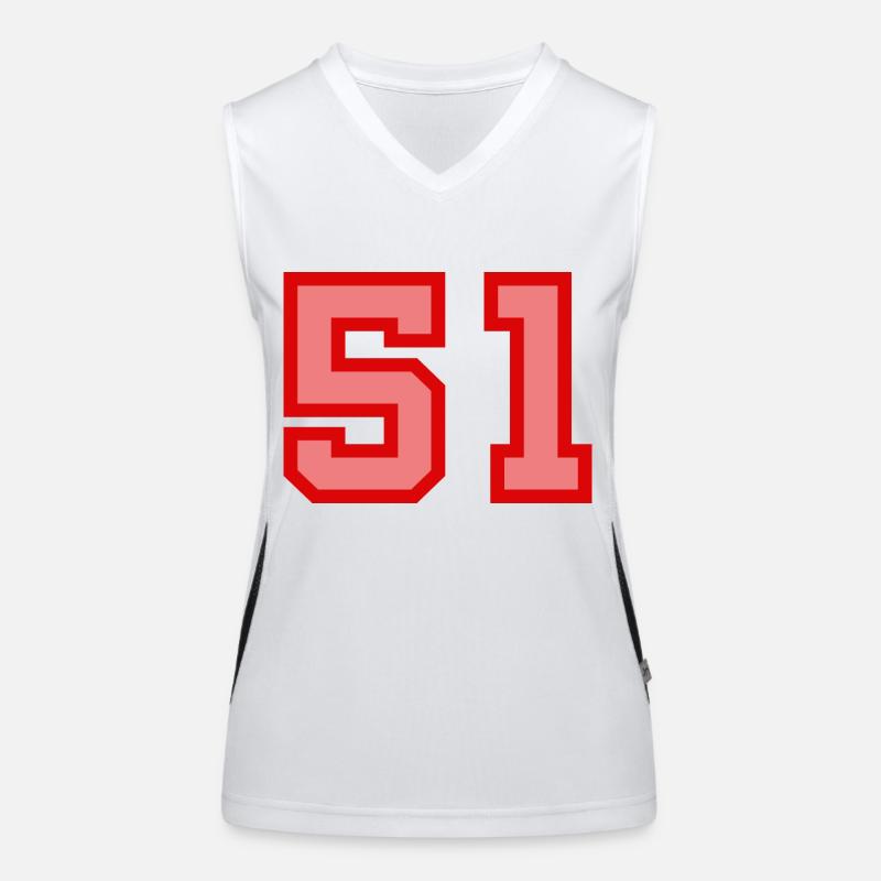 Cool Retro Retrostyle Jersey Number Back Number Women's Functional Contrast Tank Top