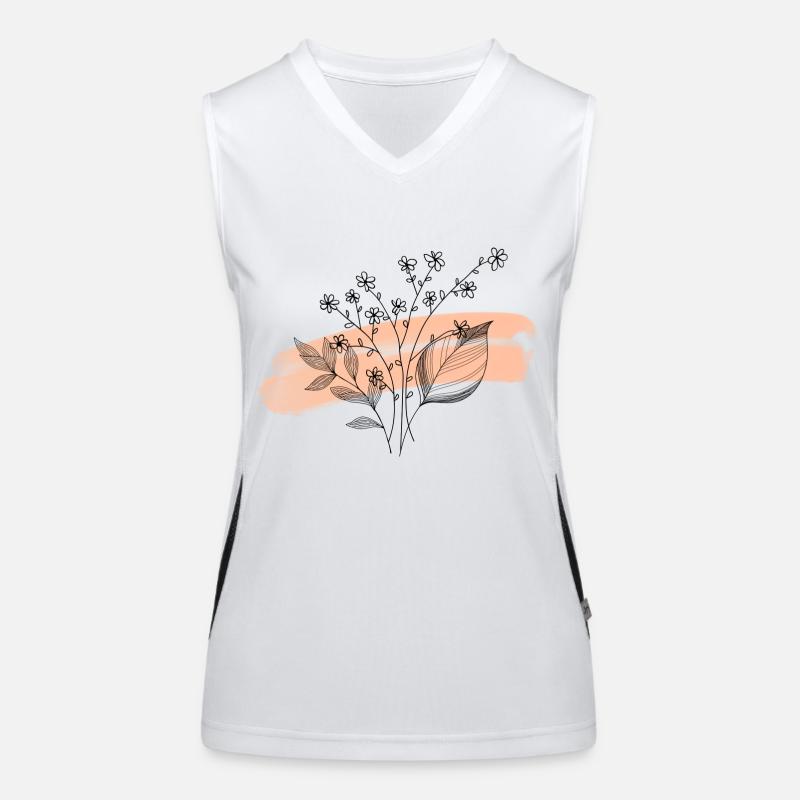 flower Funktionelles Kontrast-Tank Top für Frauen