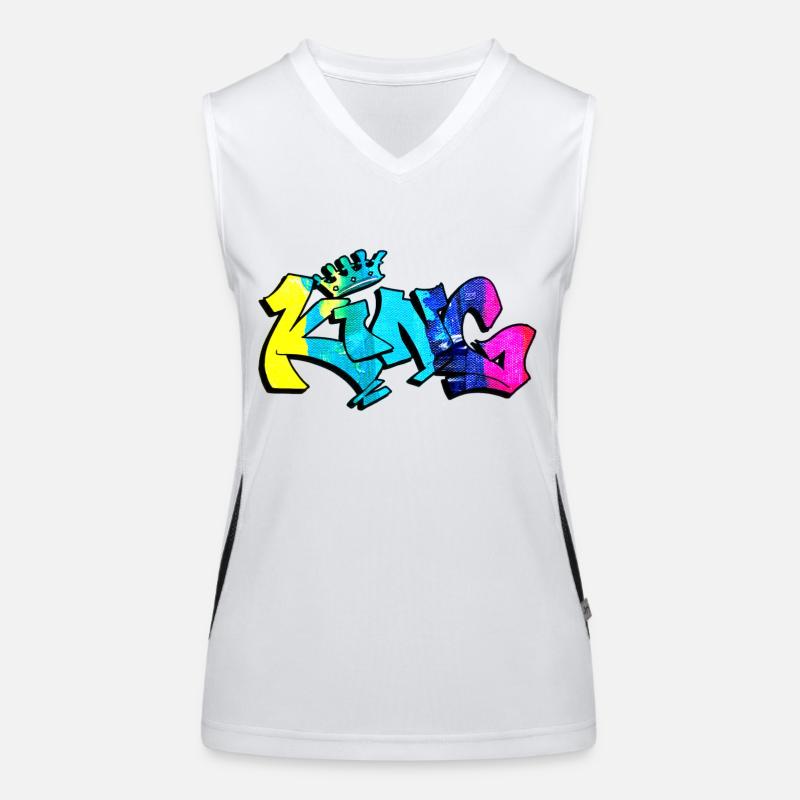 Graffiti-Stil Splash Hip Hop Farben Maler König Funktionelles Kontrast-Tank Top für Frauen