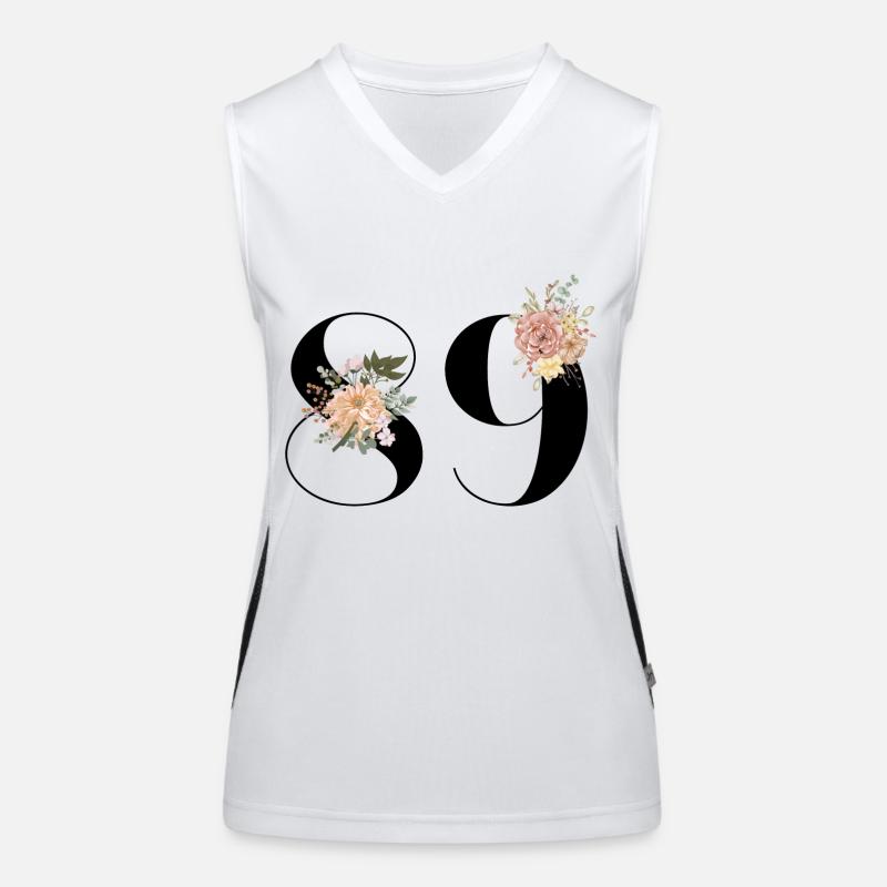 89e anniversaire fleuris (Cadeau de 89 ans) Débardeur respirant contrasté Femme