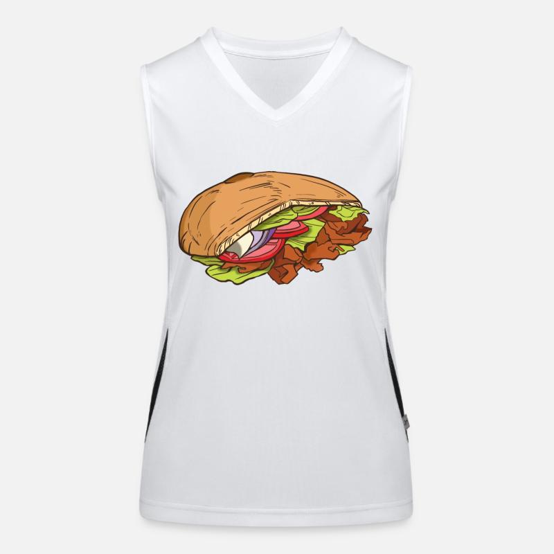Döner Kebab Funktionelles Kontrast-Tank Top für Frauen