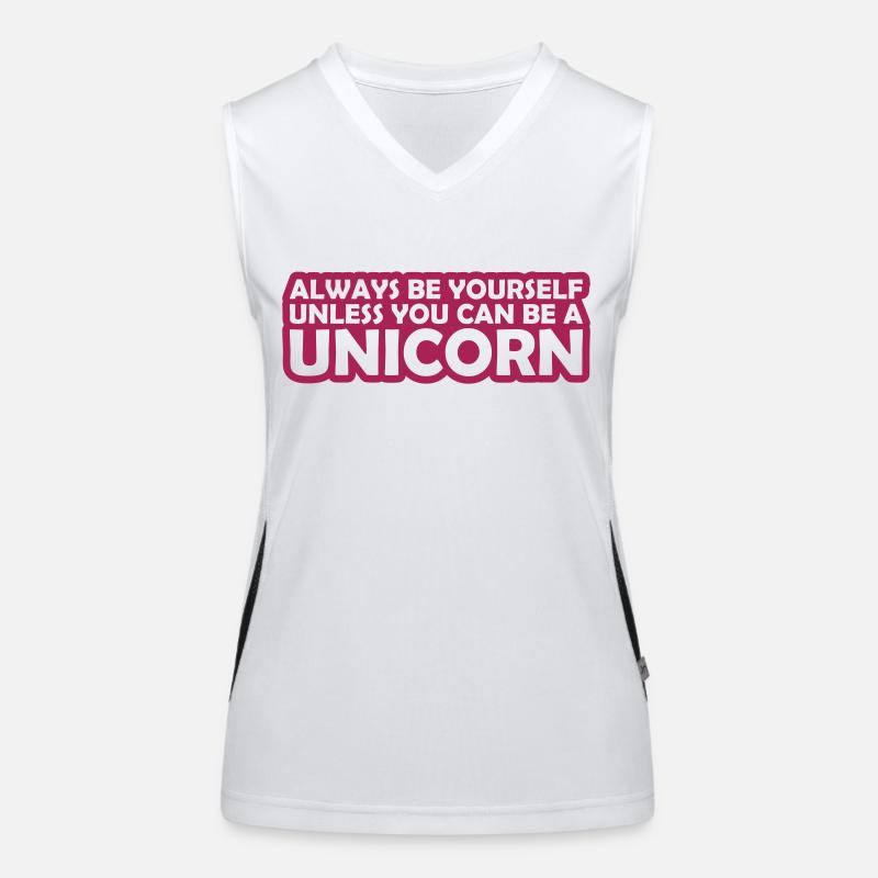 Citation sois toi-même licorne Débardeur respirant contrasté Femme