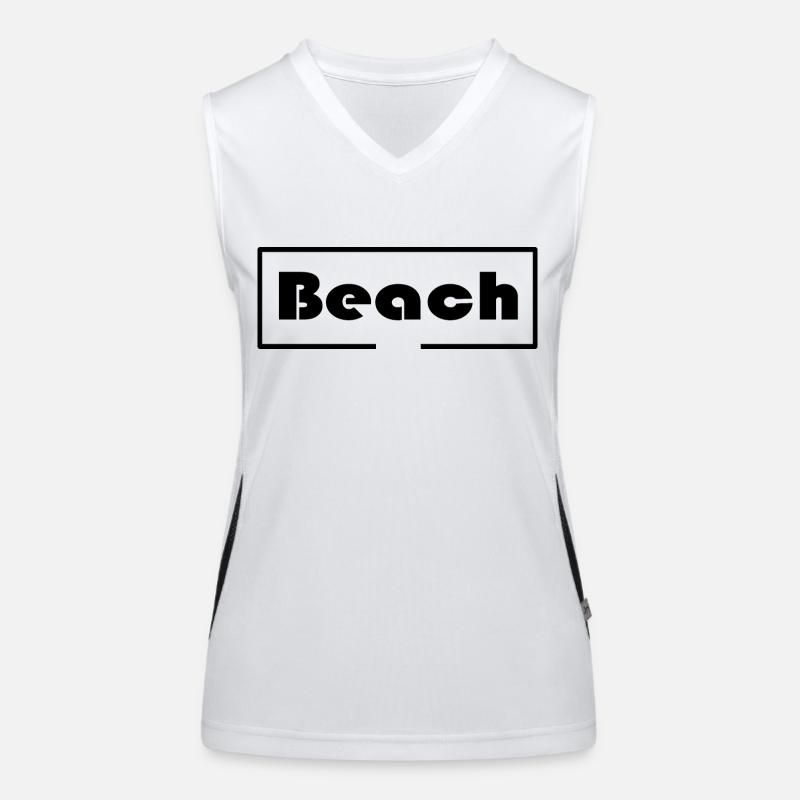 Beach with frame Women's Functional Contrast Tank Top