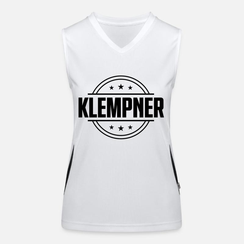 Klempner Beruf Funktionelles Kontrast-Tank Top für Frauen
