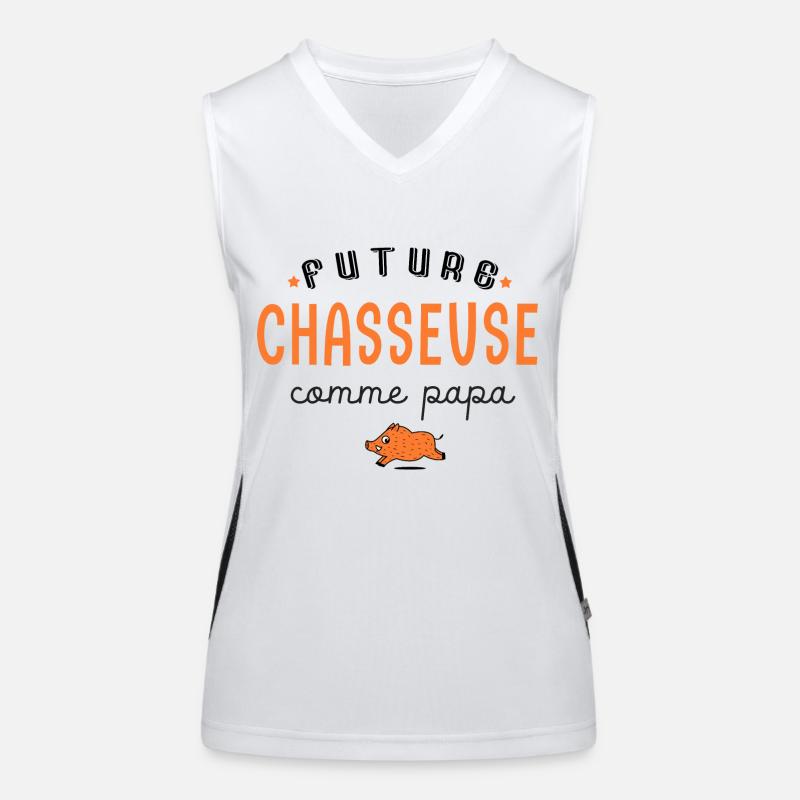 chasse future chasseuse comme papa Débardeur respirant contrasté Femme