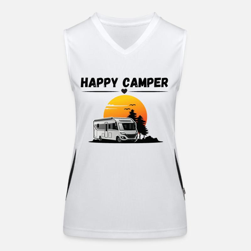 Happy Camper Sunset Caravan Débardeur respirant contrasté Femme