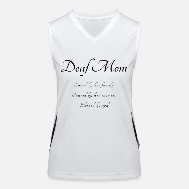 Deaf mom deaf mom saying Women's Functional Contrast Tank Top