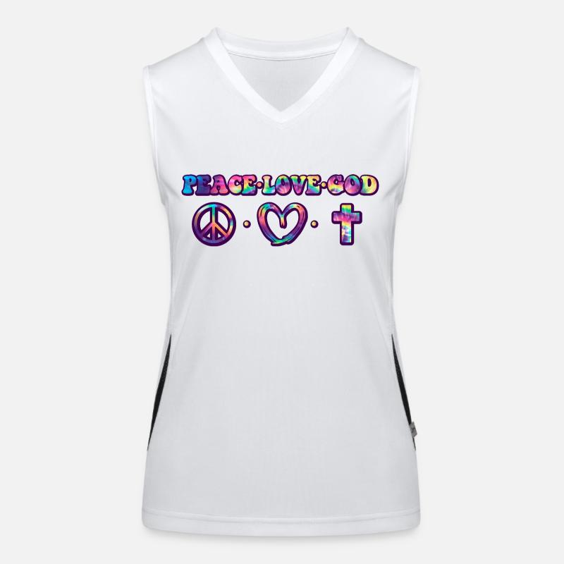 Peace Love and God Women's Functional Contrast Tank Top